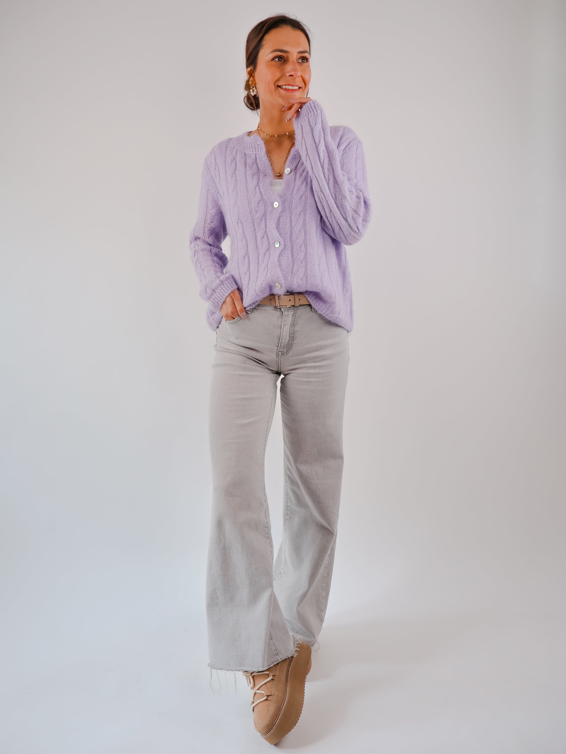 Antonella Strickjacke Flieder