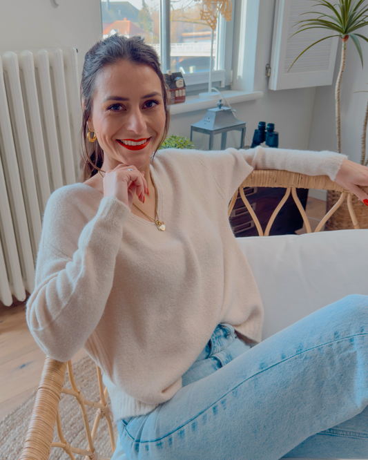 Alpaka Pullover Beige