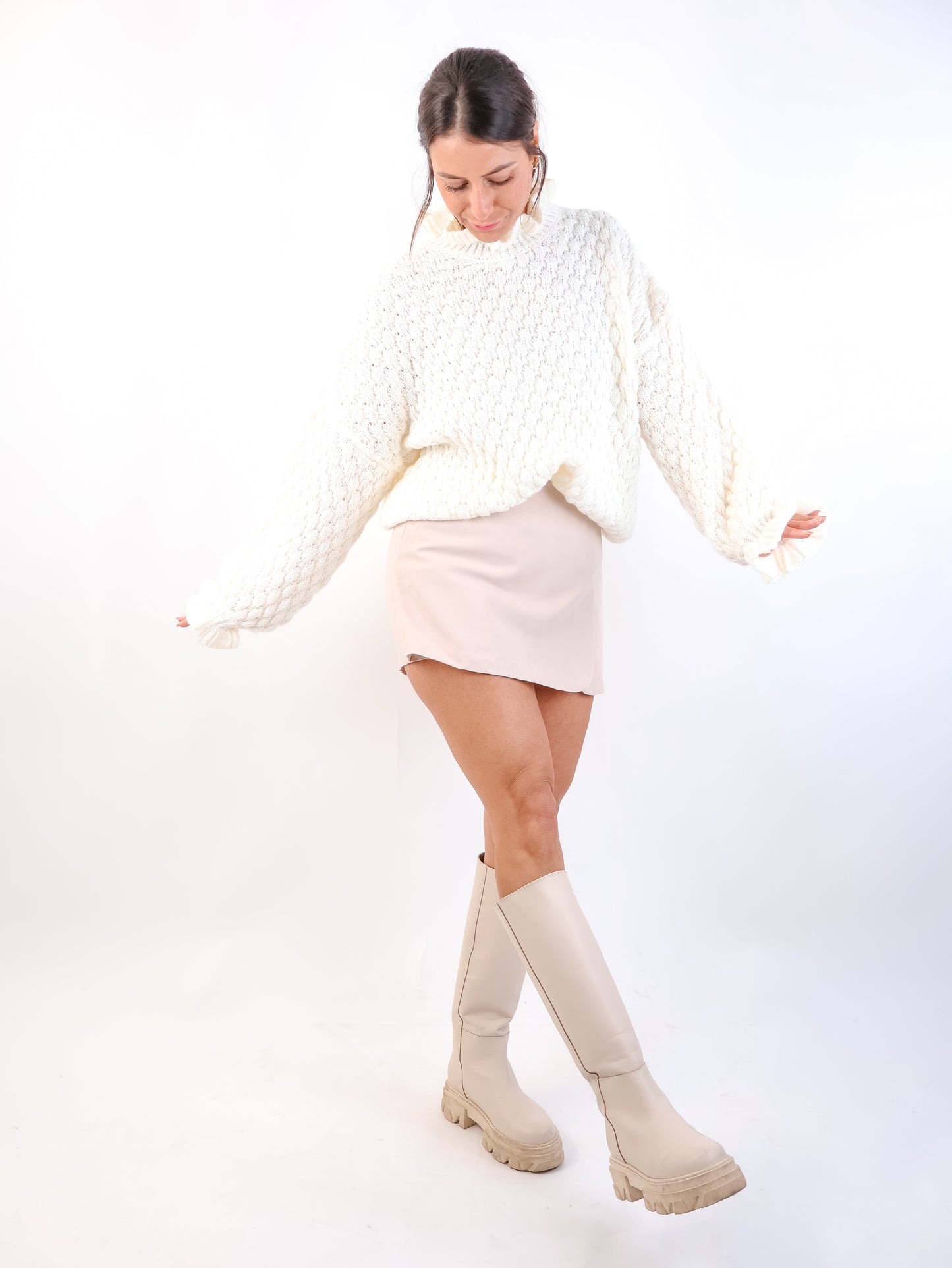 Cute Knit Sweater Creme