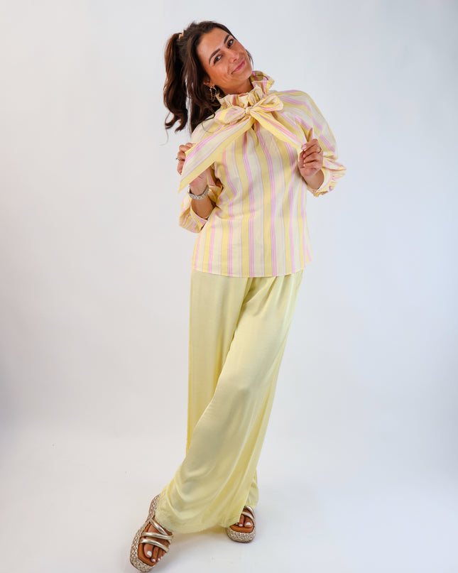 Bow Bluse Citrus-Pink