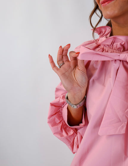 Bow Bluse Rosa