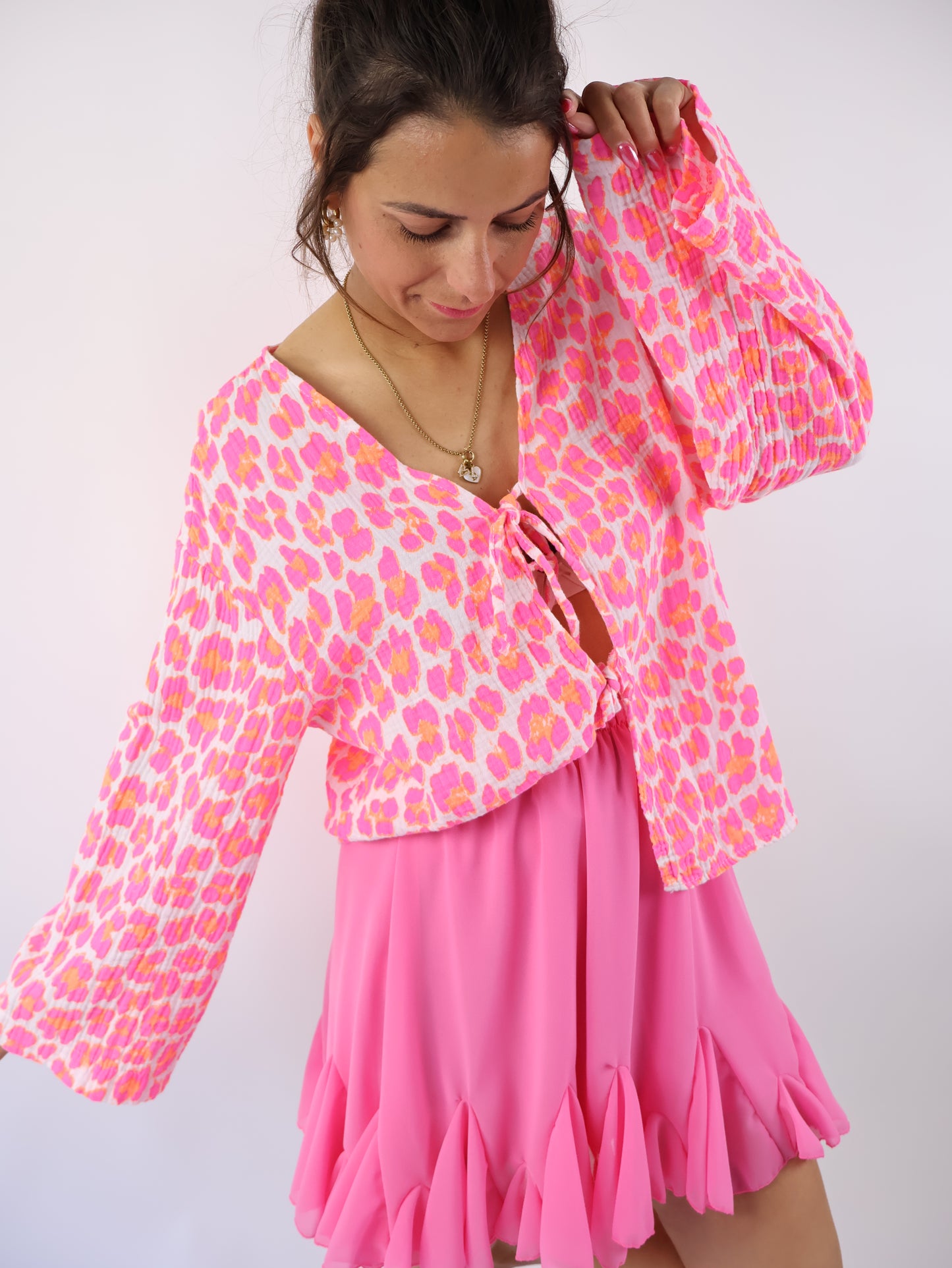 Jojo Musselin Bluse Pink