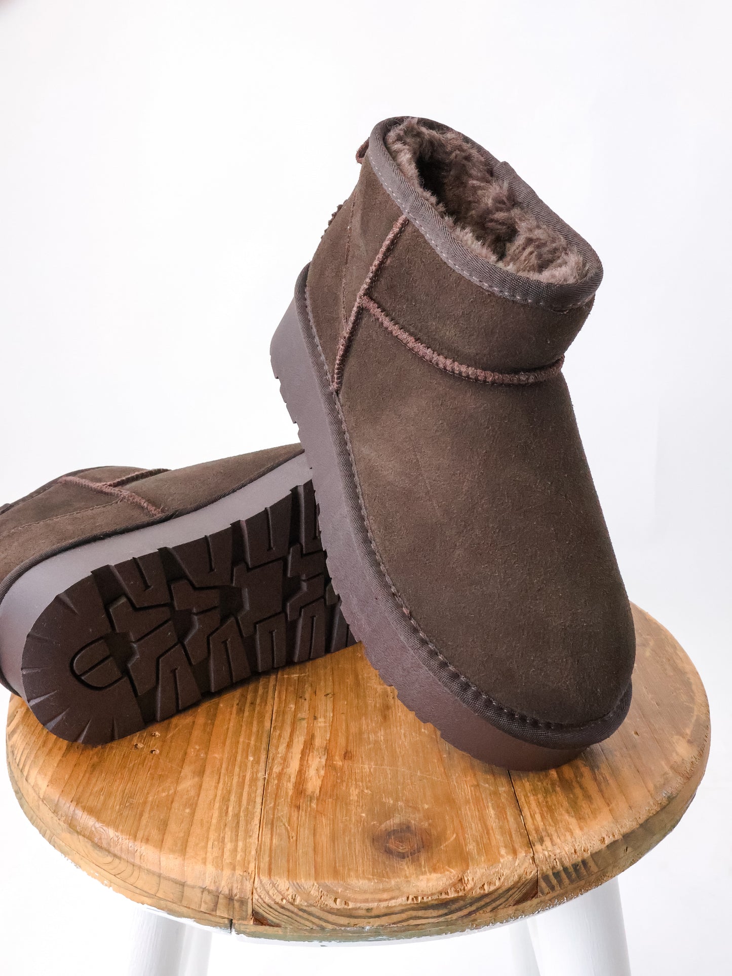 Bobi Boots Coffee - Echtes Leder