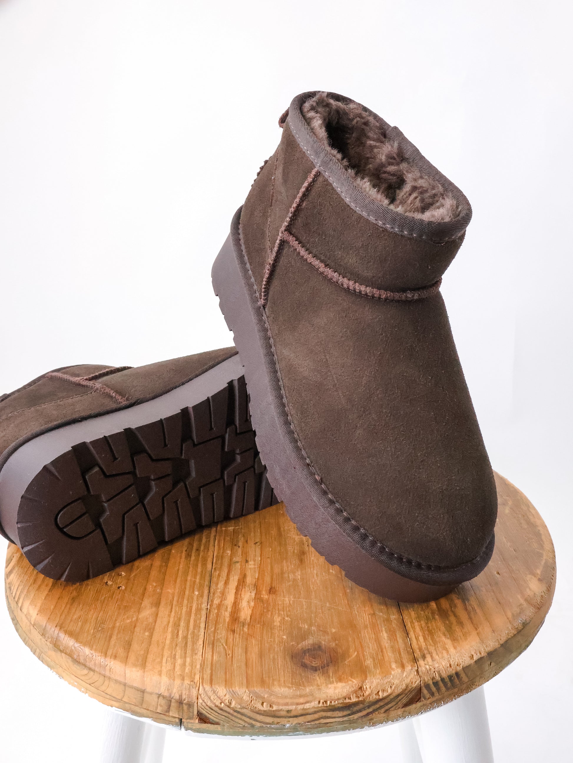 Bobi Boots Coffee - Echtes Leder