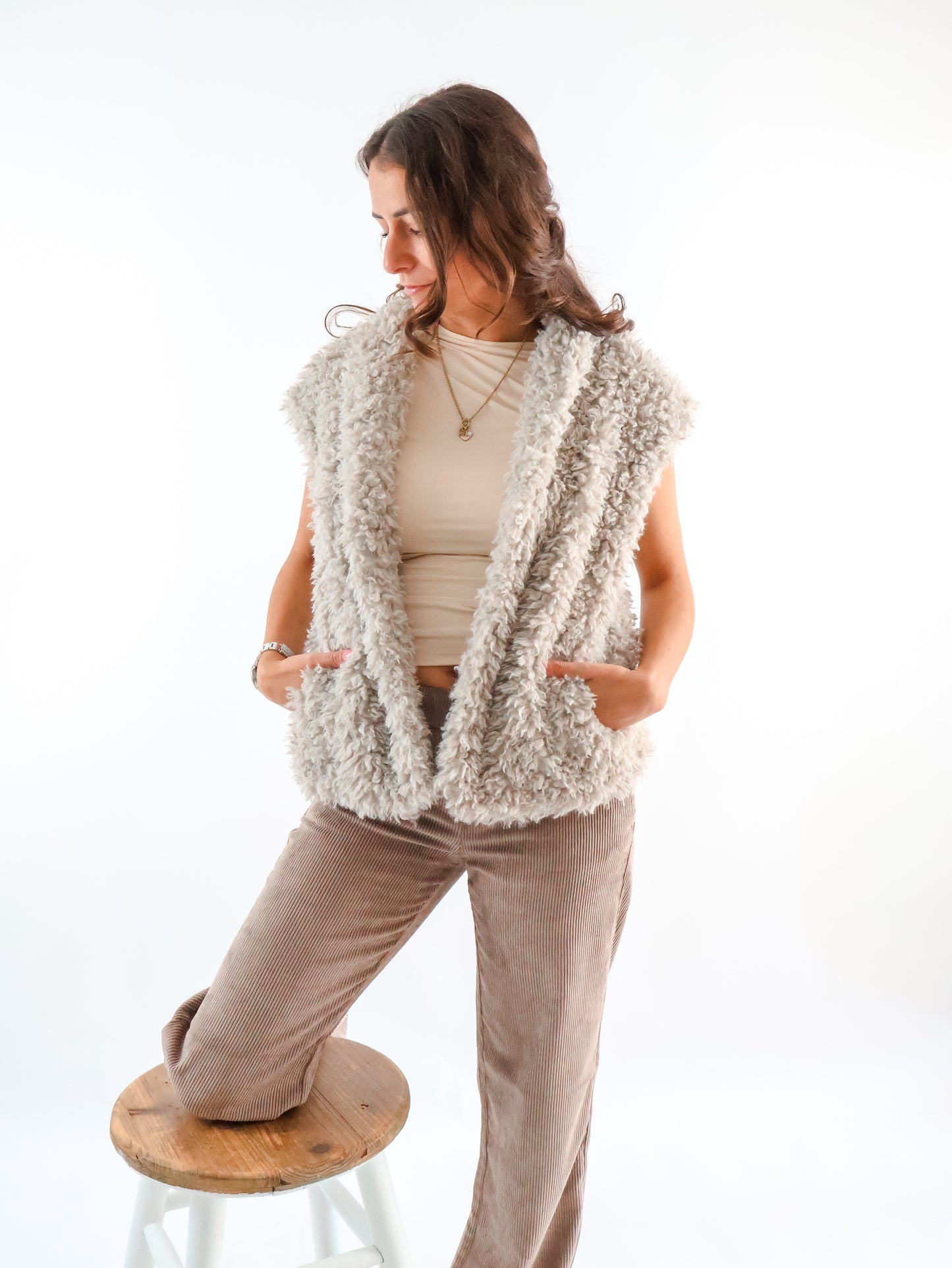 Rino & Pelle Teddyweste Freya Birch