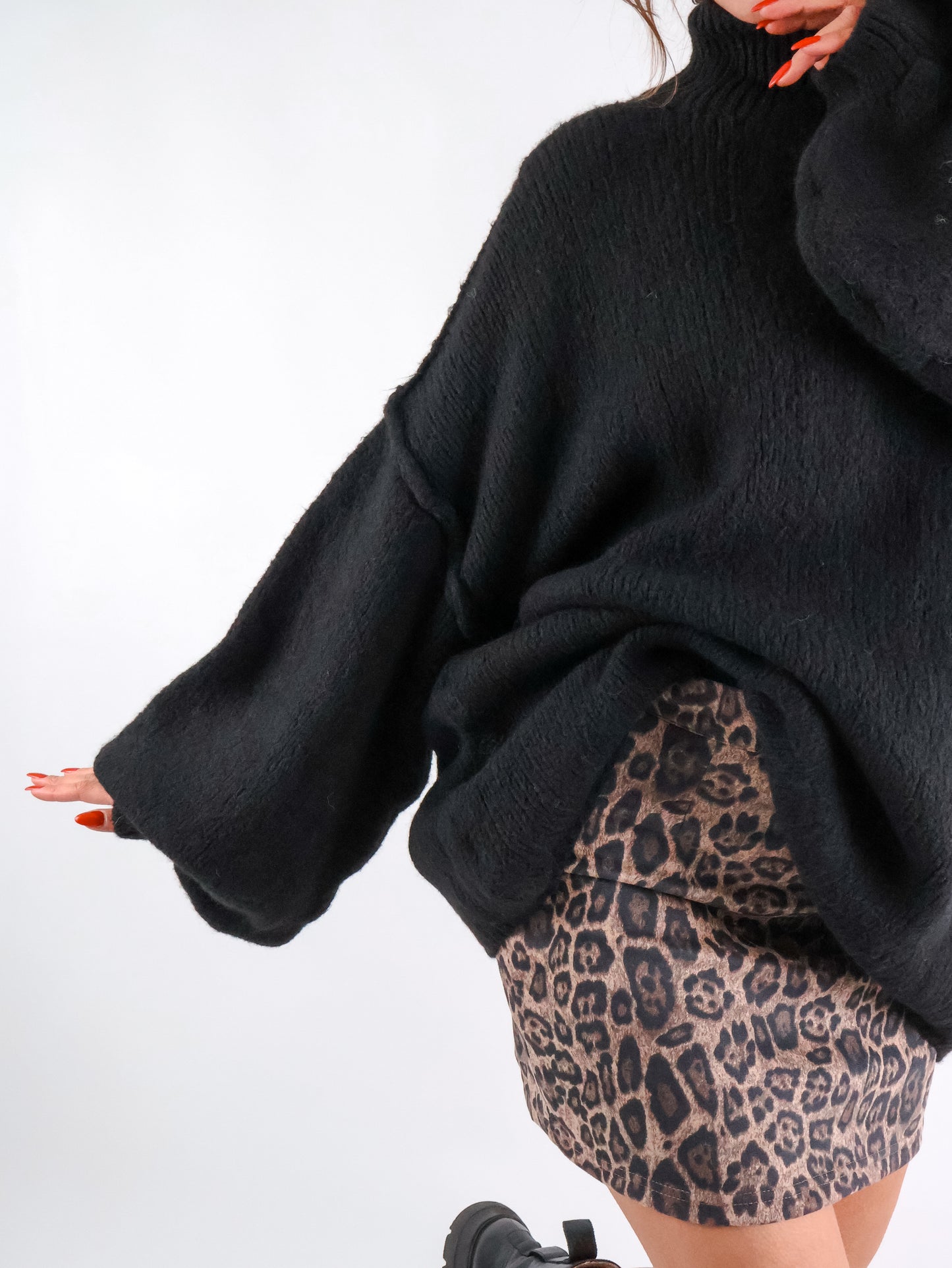 Oversize Pullover Schwarz