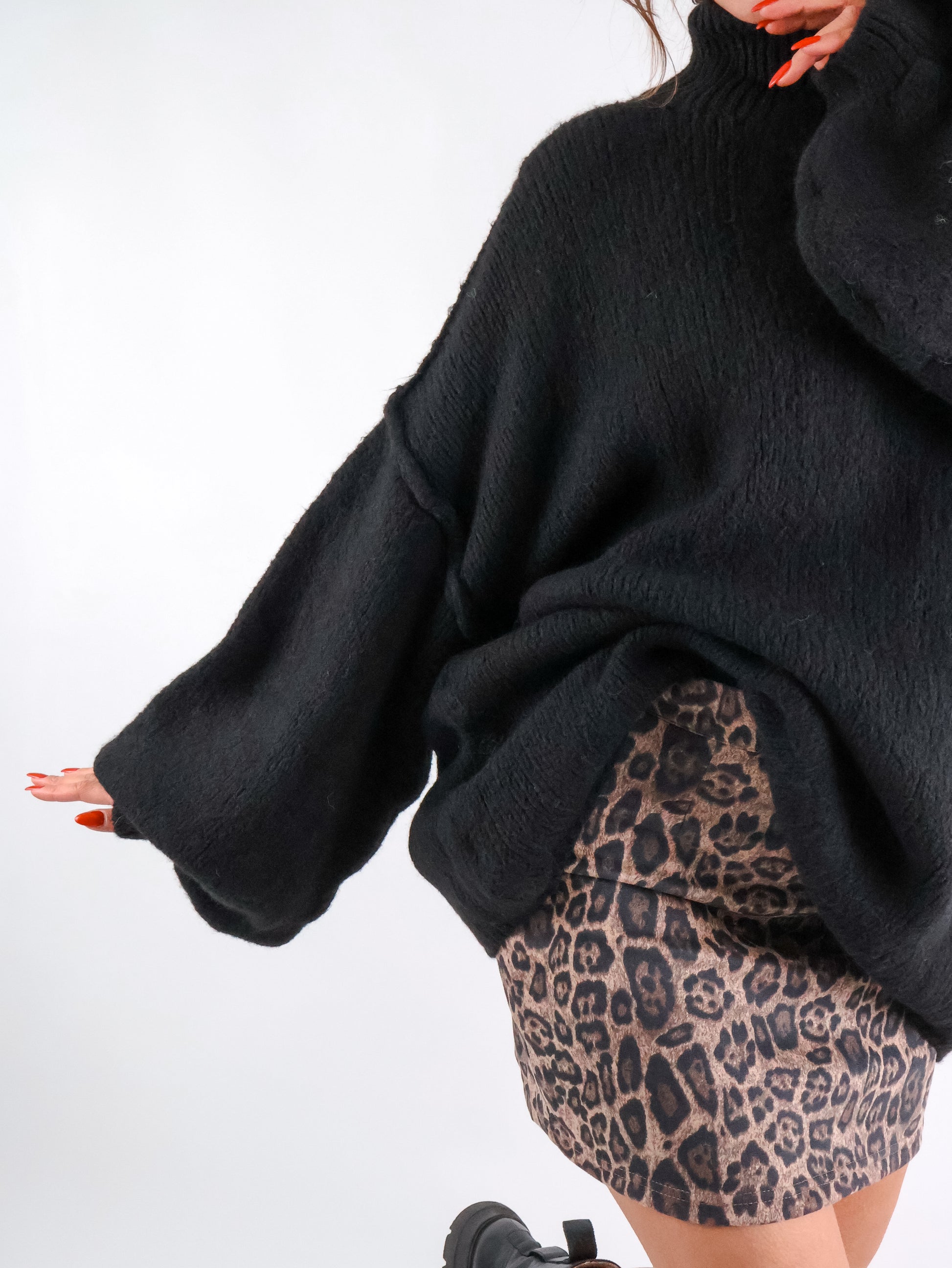 Oversize Pullover Schwarz