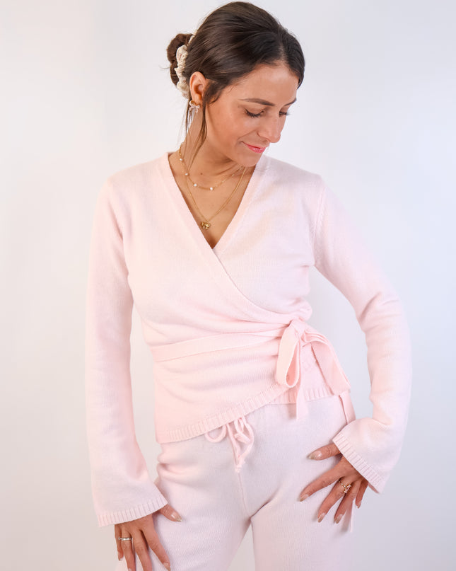 Soft Knot Cardigan Rosé