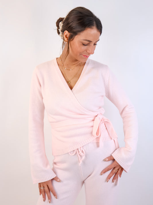 Soft Knot Cardigan Rosé