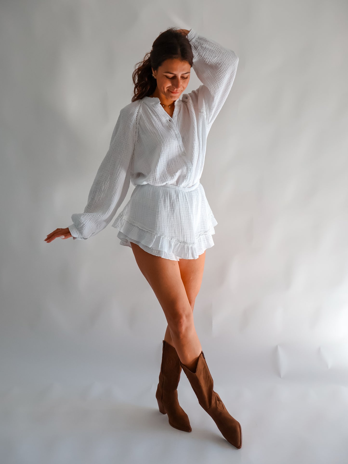 Cara Musselin Set Weiß
