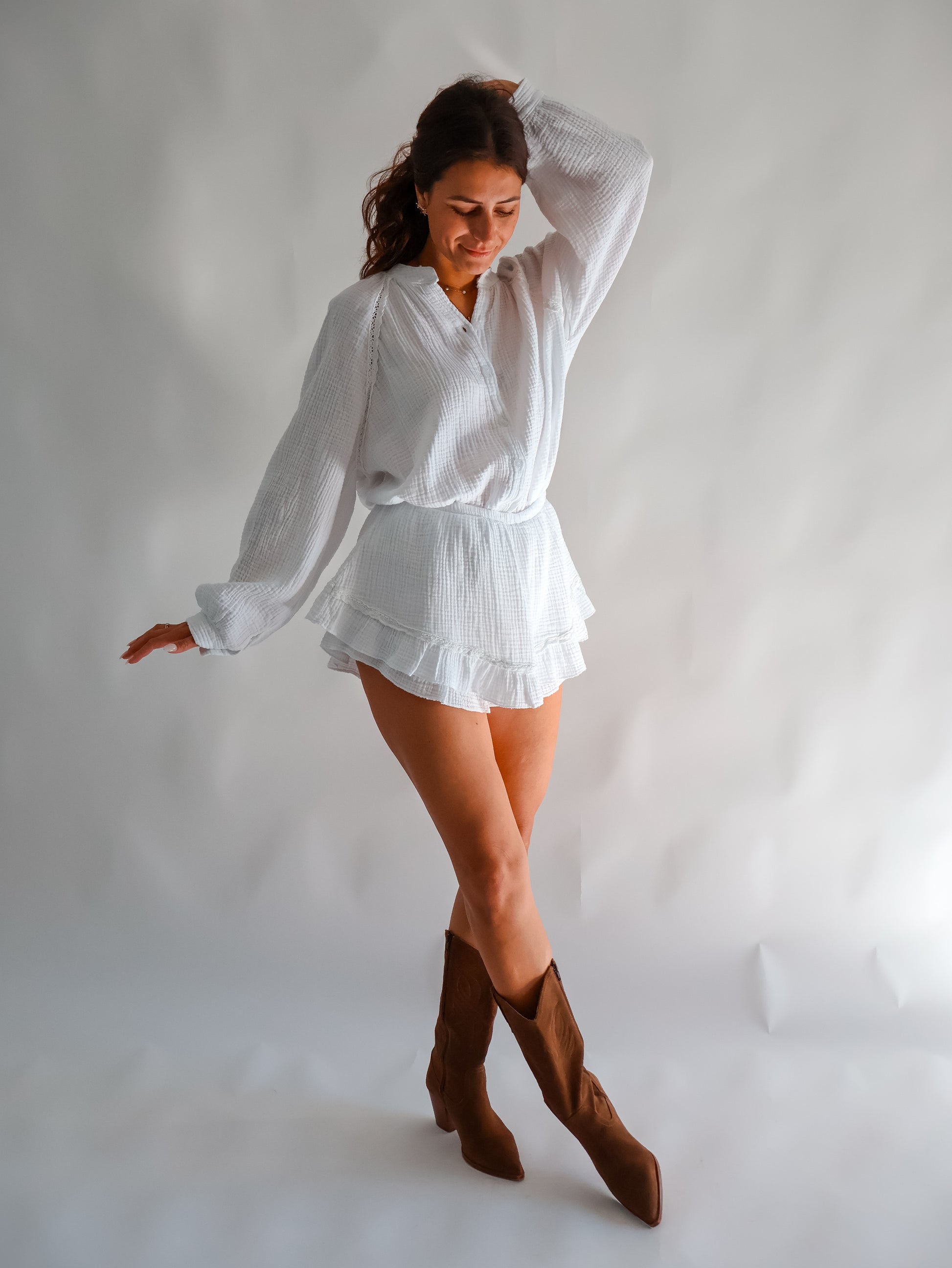 Cara Musselin Set Weiß