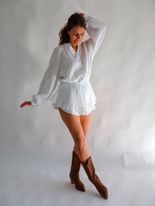 Cara Musselin Set Weiß