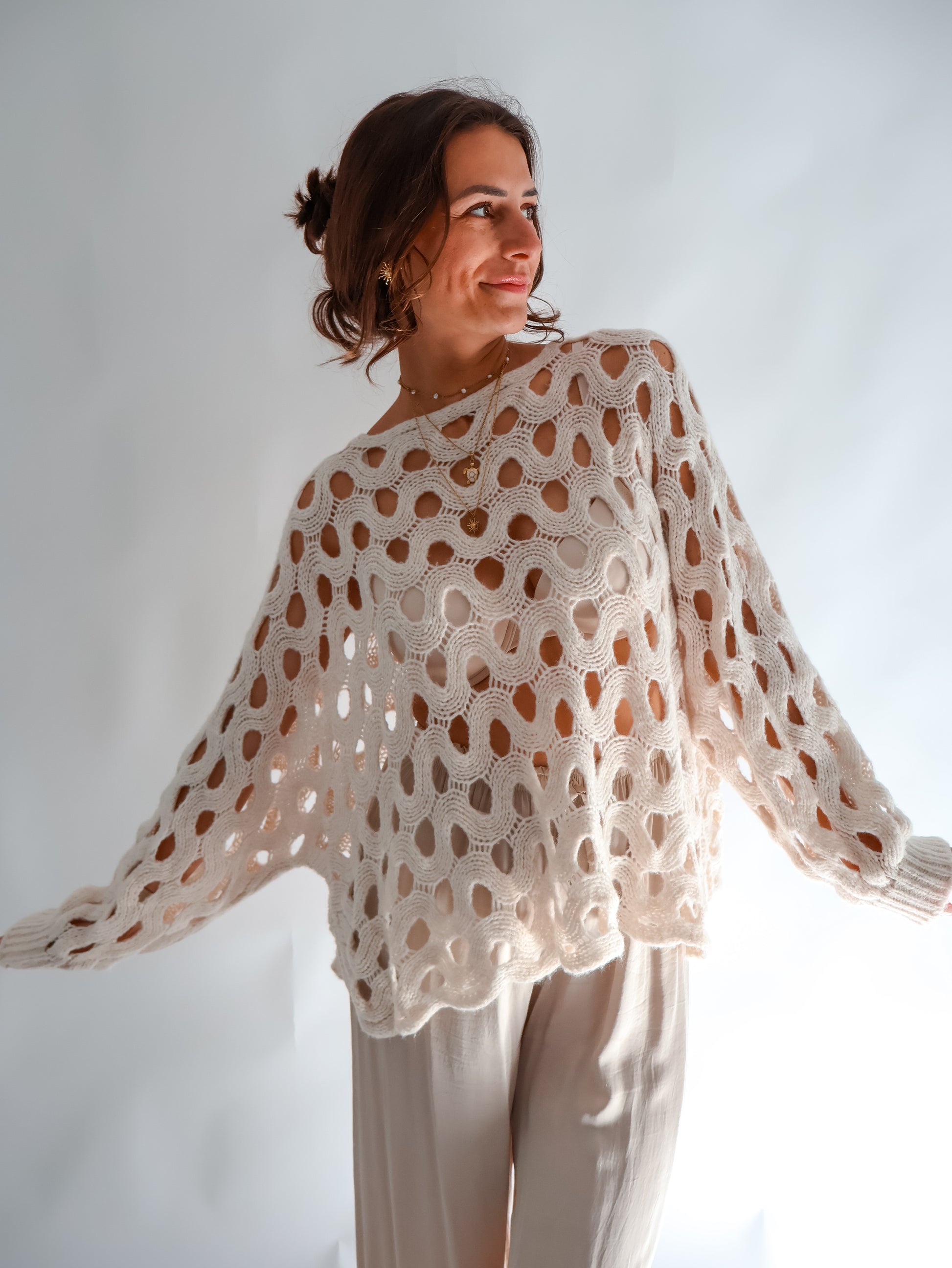 Milla Strickpullover Creme