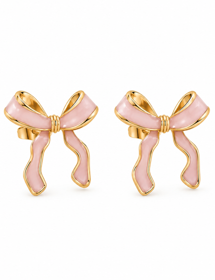 Rosé Bow Ohrringe