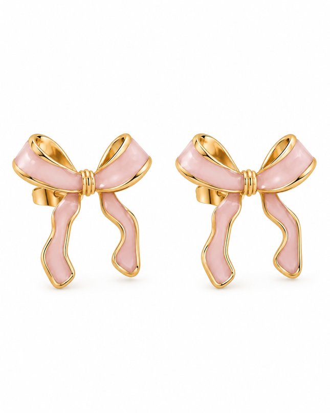 Rosé Bow Ohrringe