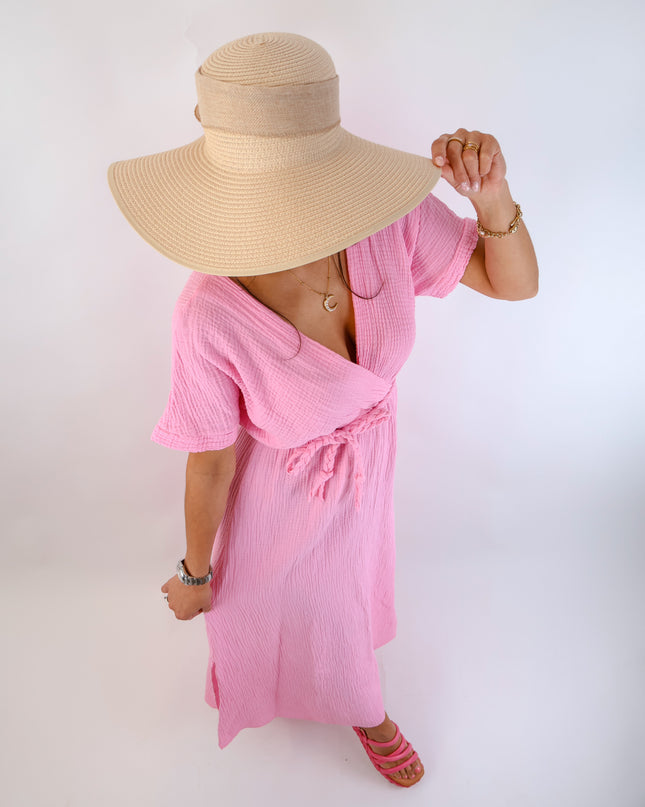 Olivia Musselin Kleid Pink