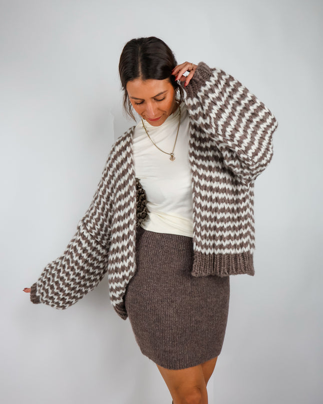 Strickjacke Malia – Marron Cream