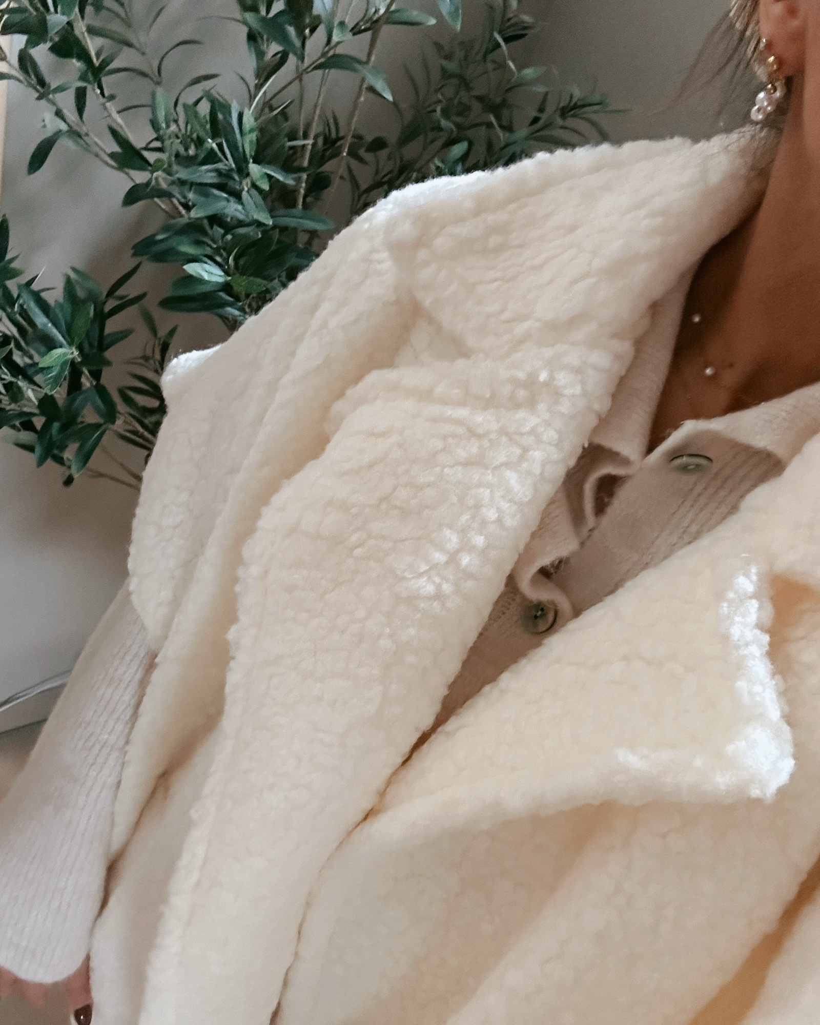 Oversize Kuschelweste Creme