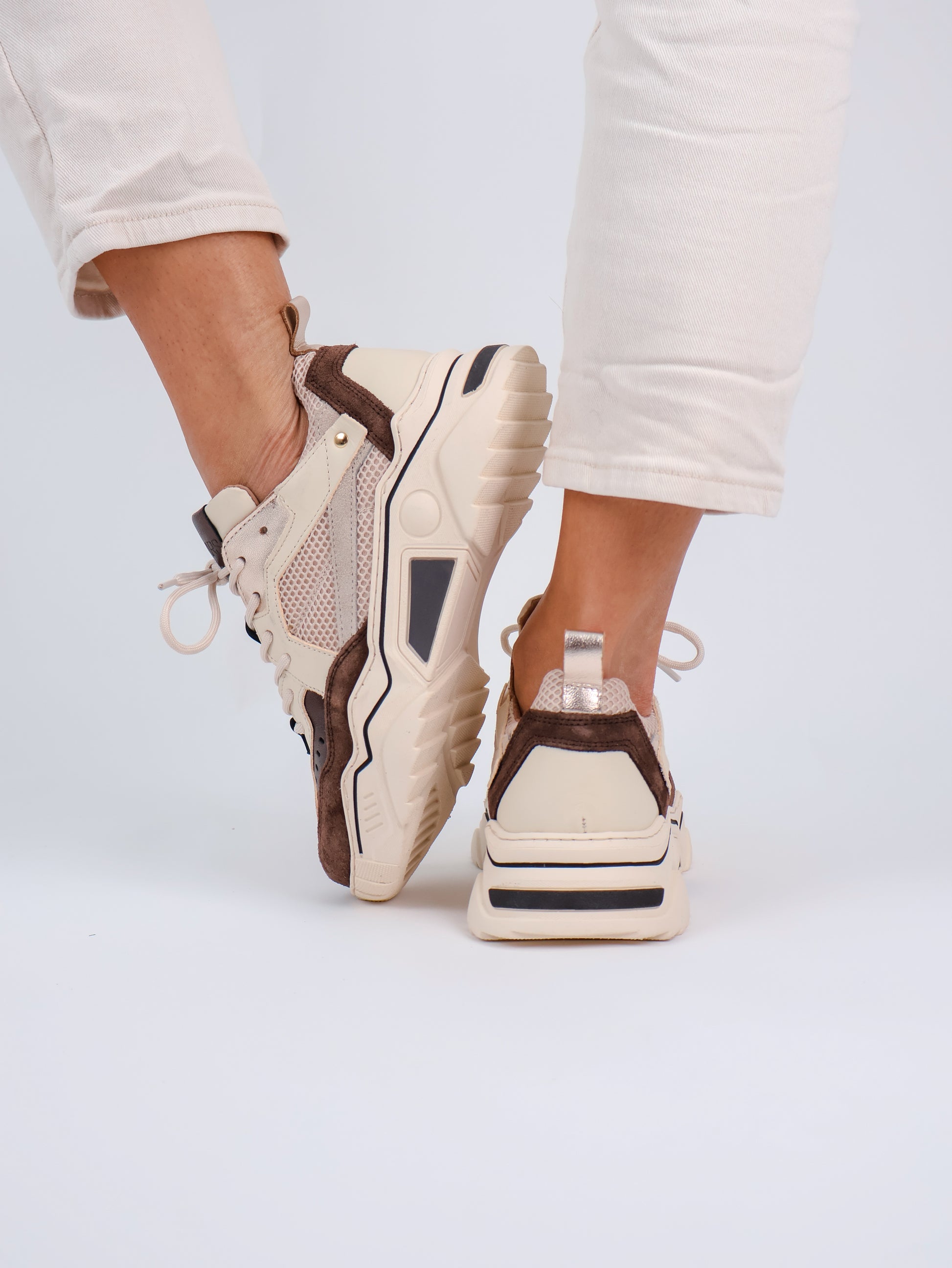 DWRS Pluto Sneaker Offwhite & Darkbrown