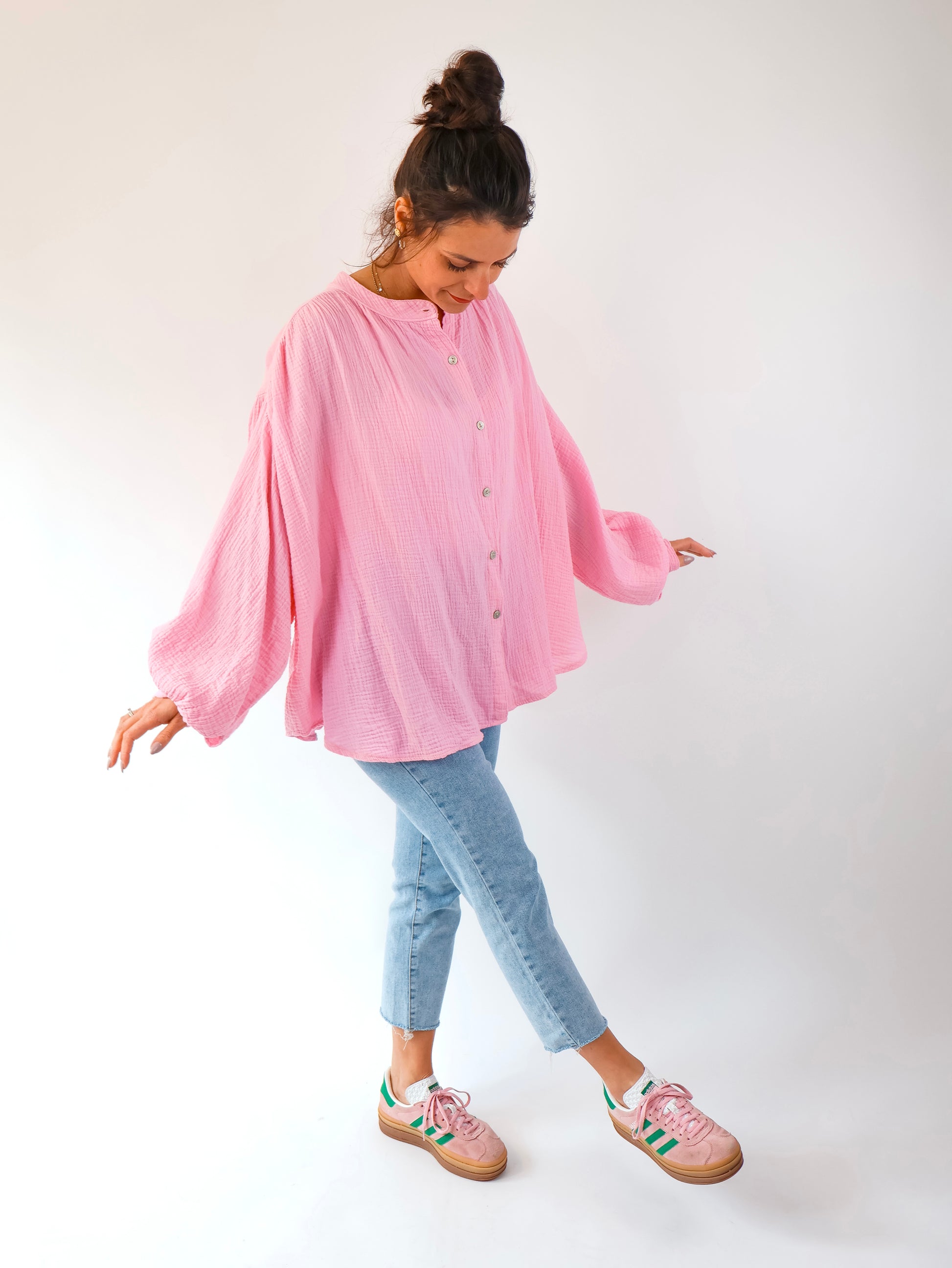 Mia Musselinbluse Rosa