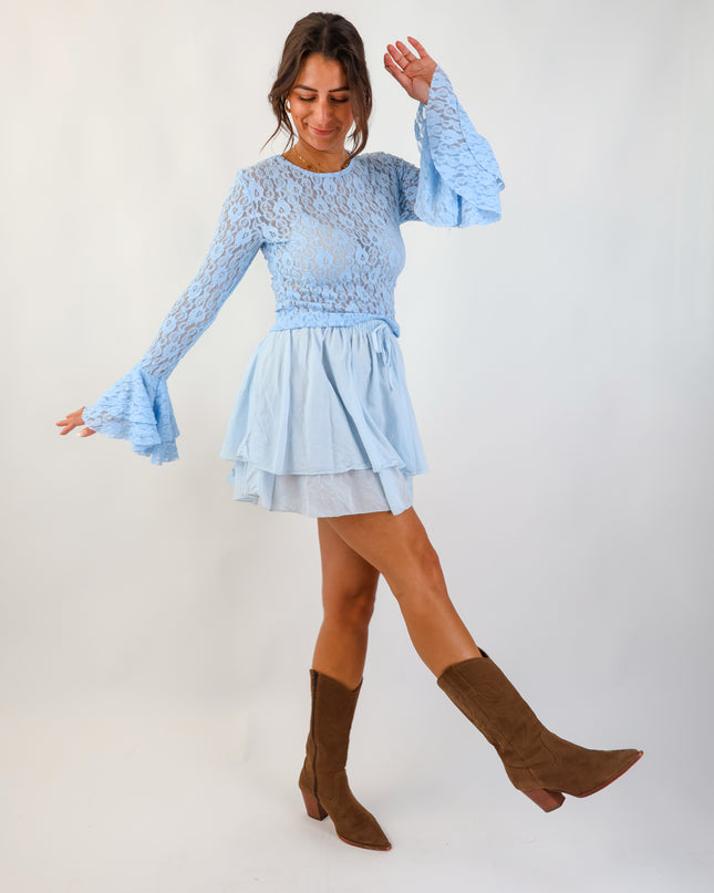 Flared Skirt Sky