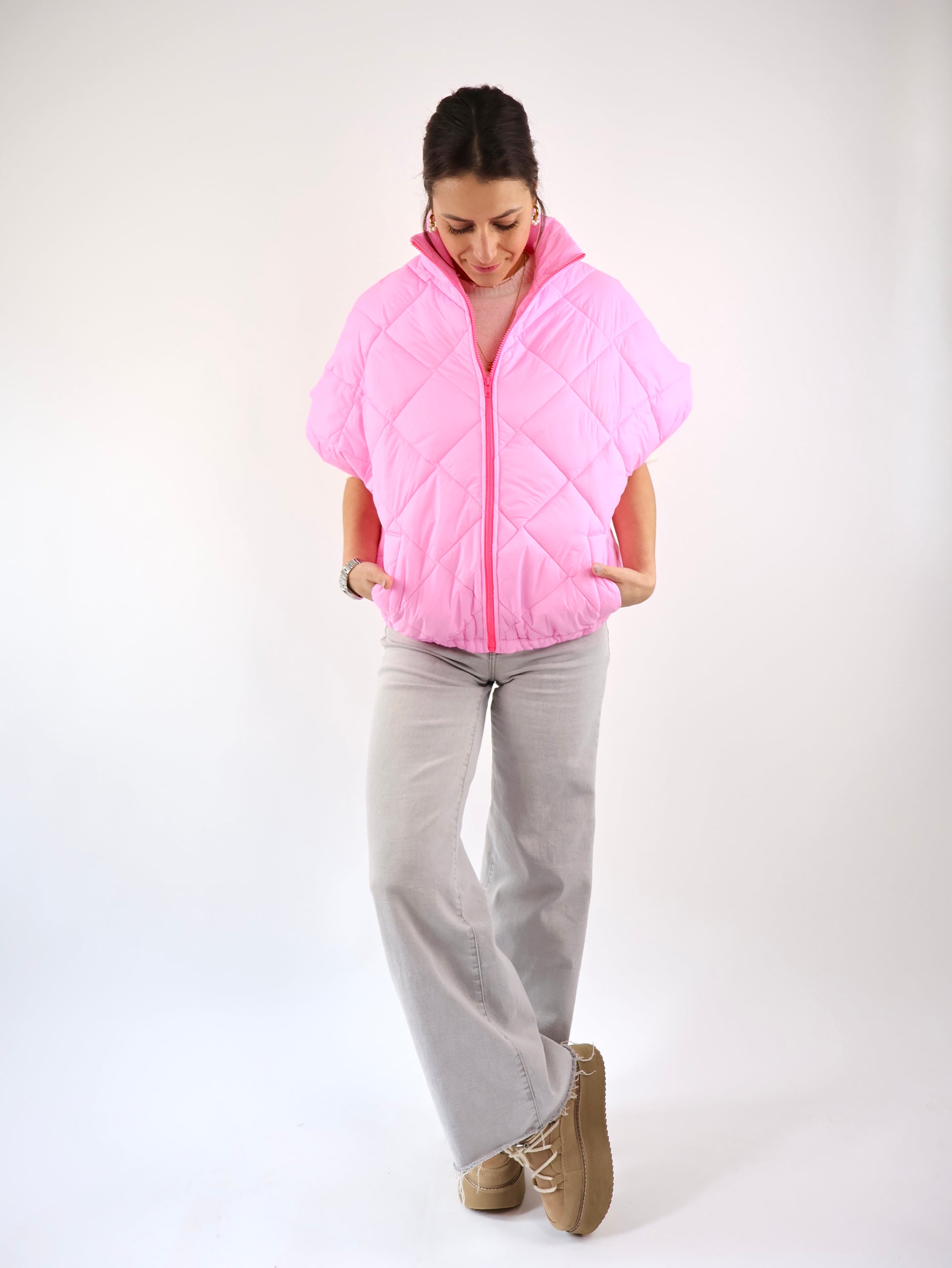 Oversize Weste Pink