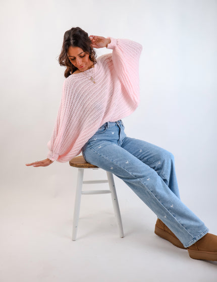 Strickponcho Lightrosé
