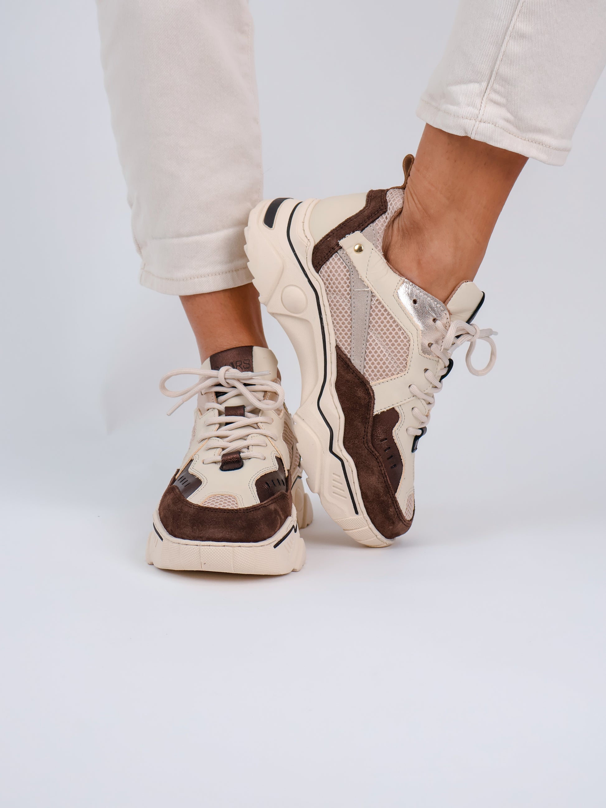 DWRS Pluto Sneaker Offwhite & Darkbrown