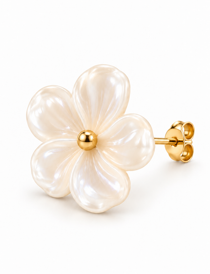 Ohrringe „Pearl Blossom“ – Gold
