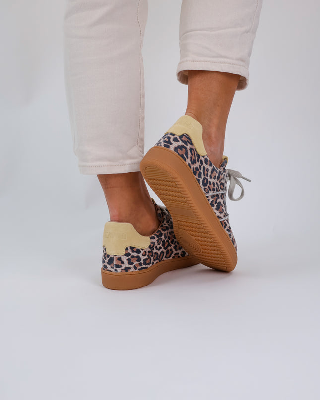 DWRS Poona Leopard Sneaker Low - Butter