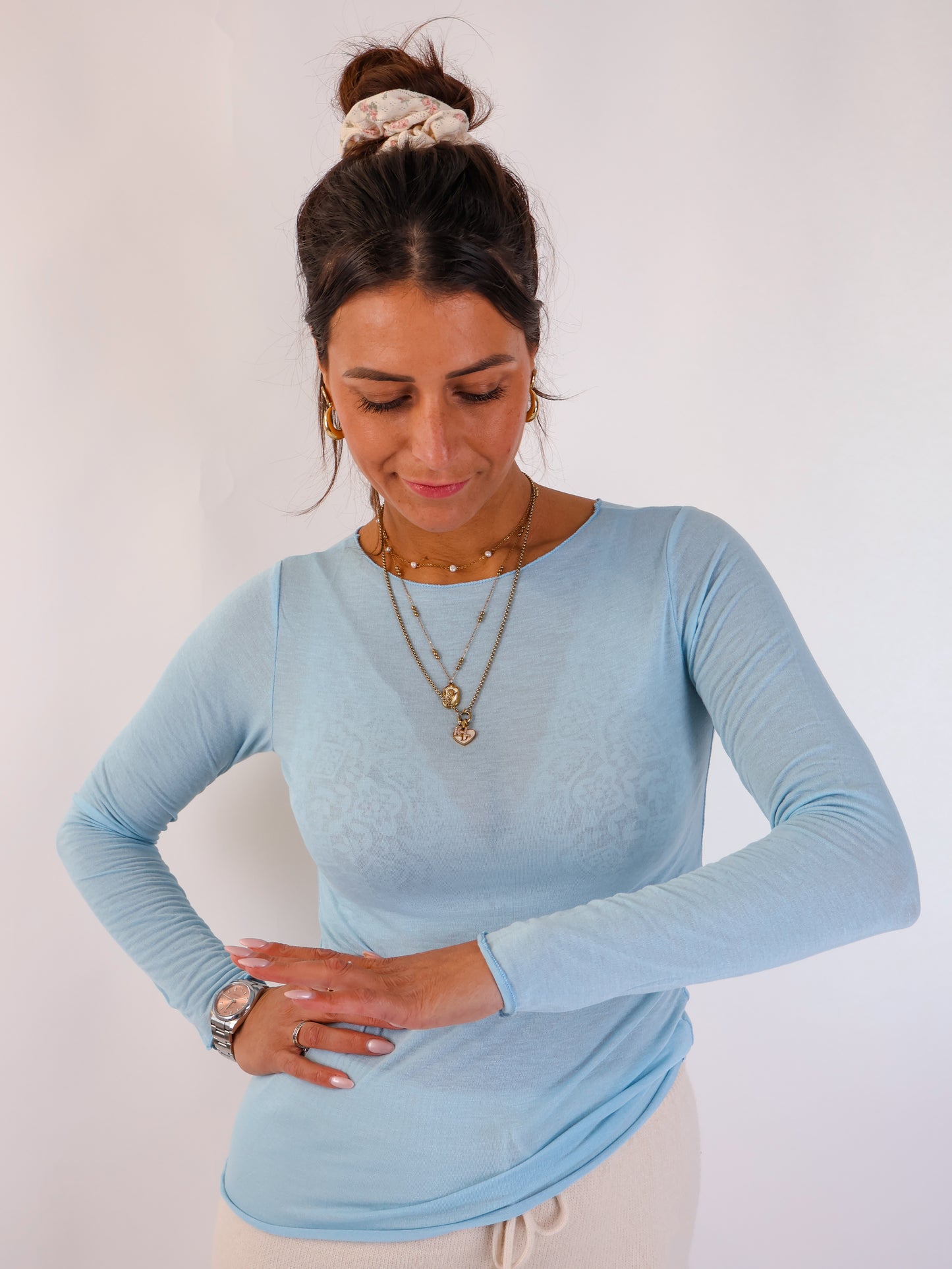 Cashmere Longsleeve Sky