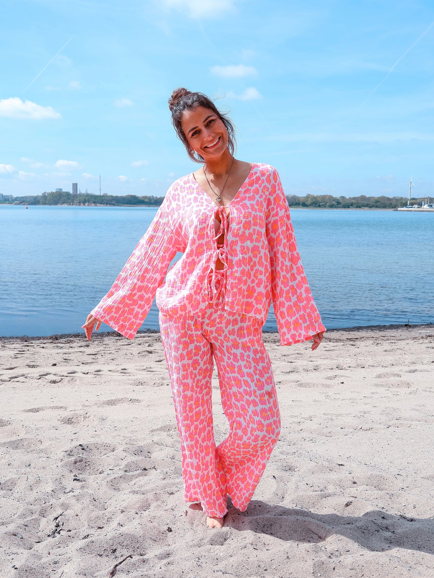 Jojo Musselin Bluse Pink