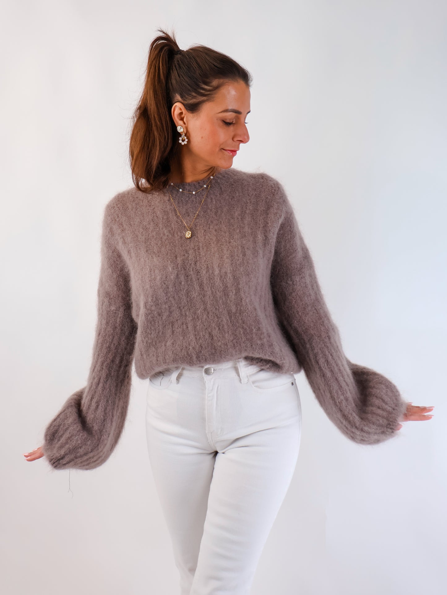 ★ Premium Kidmohair Pullover mit Ballonärmeln Kit