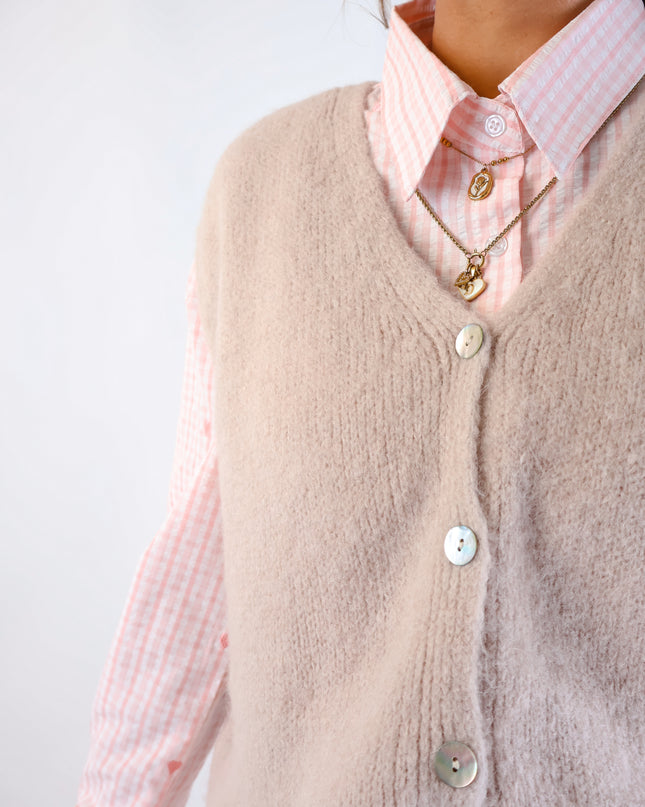 Alpaka Pullunder Beige 