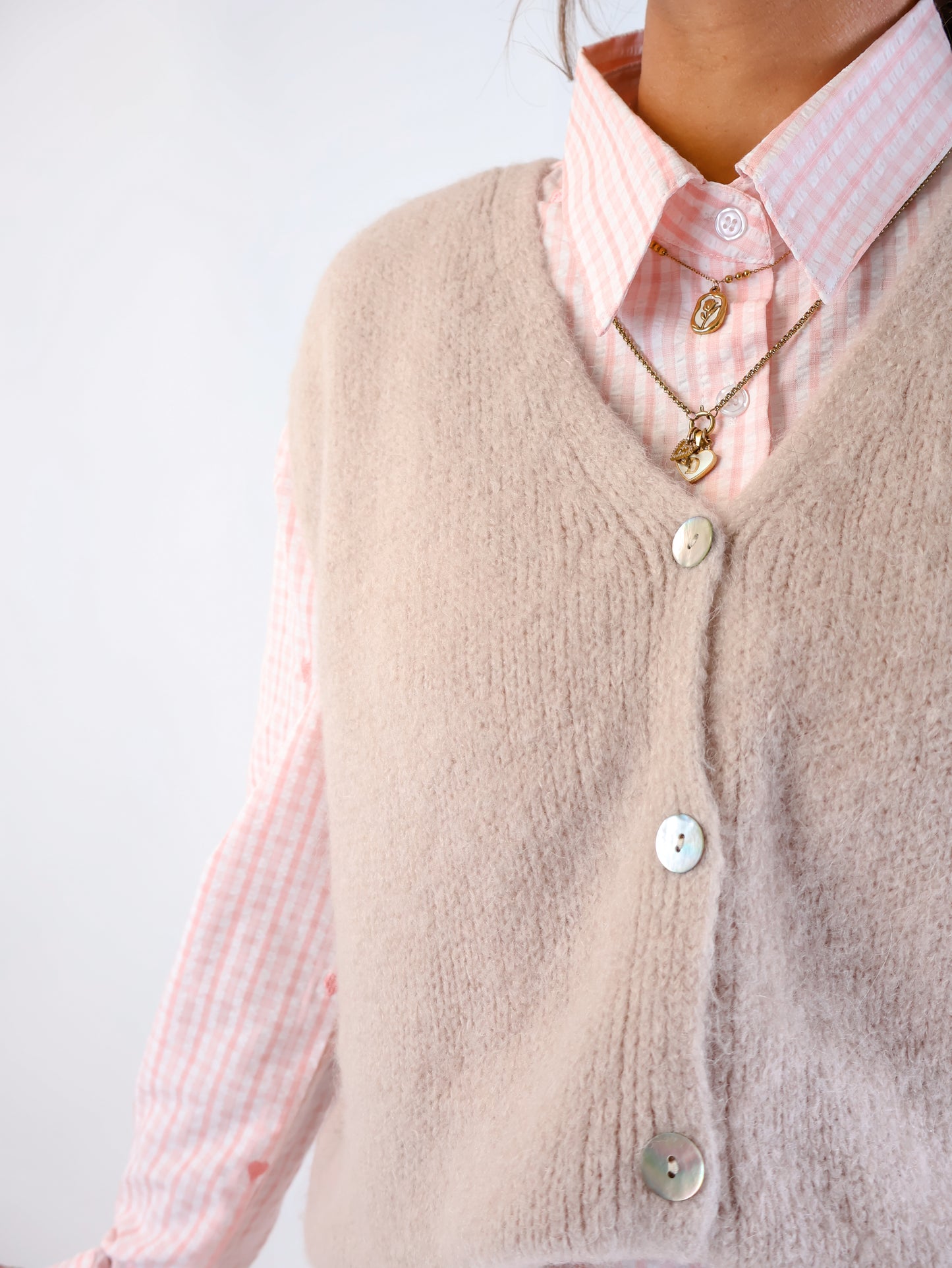 Alpaka Pullunder Beige 