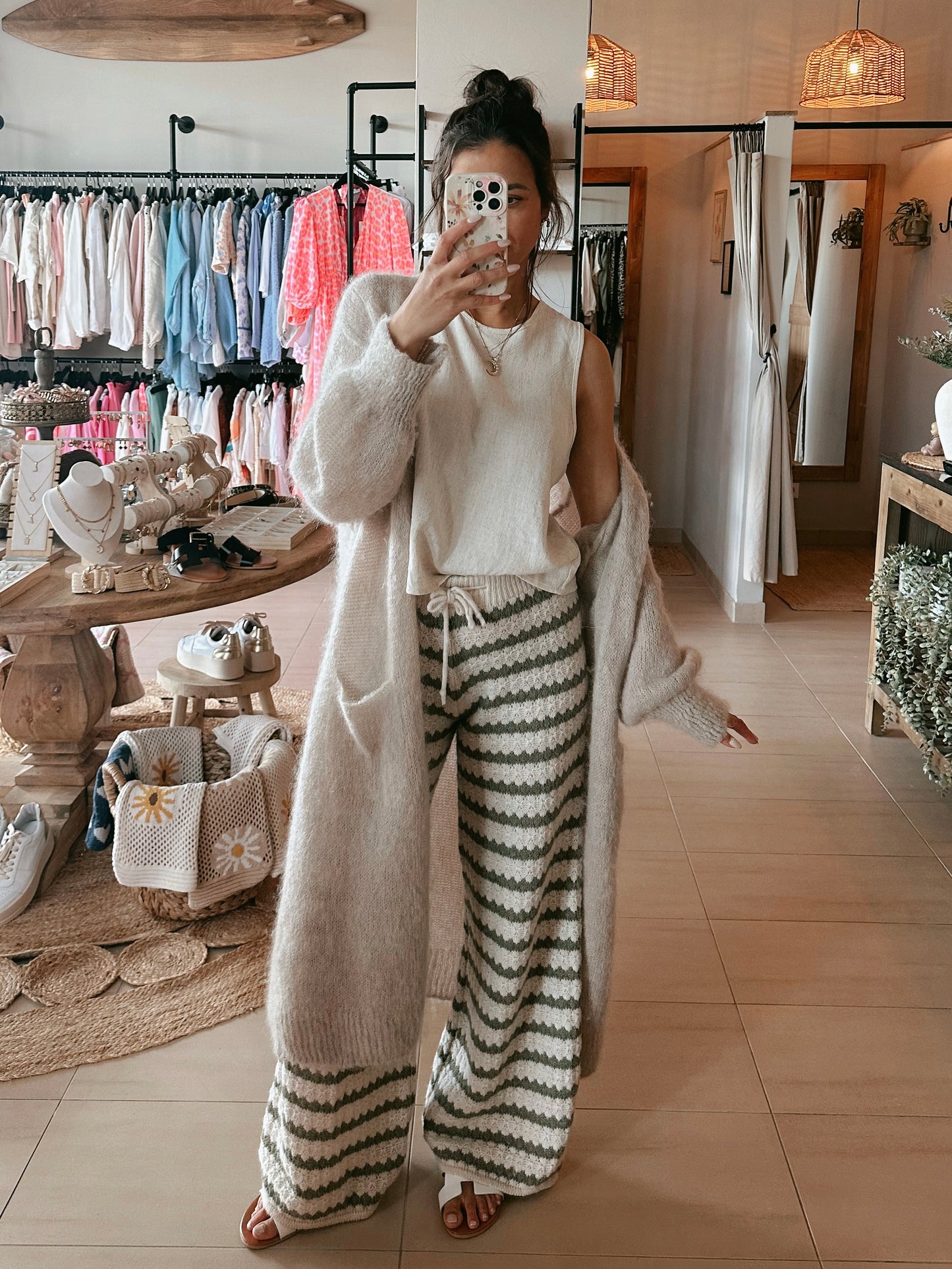 Strickhose Olive