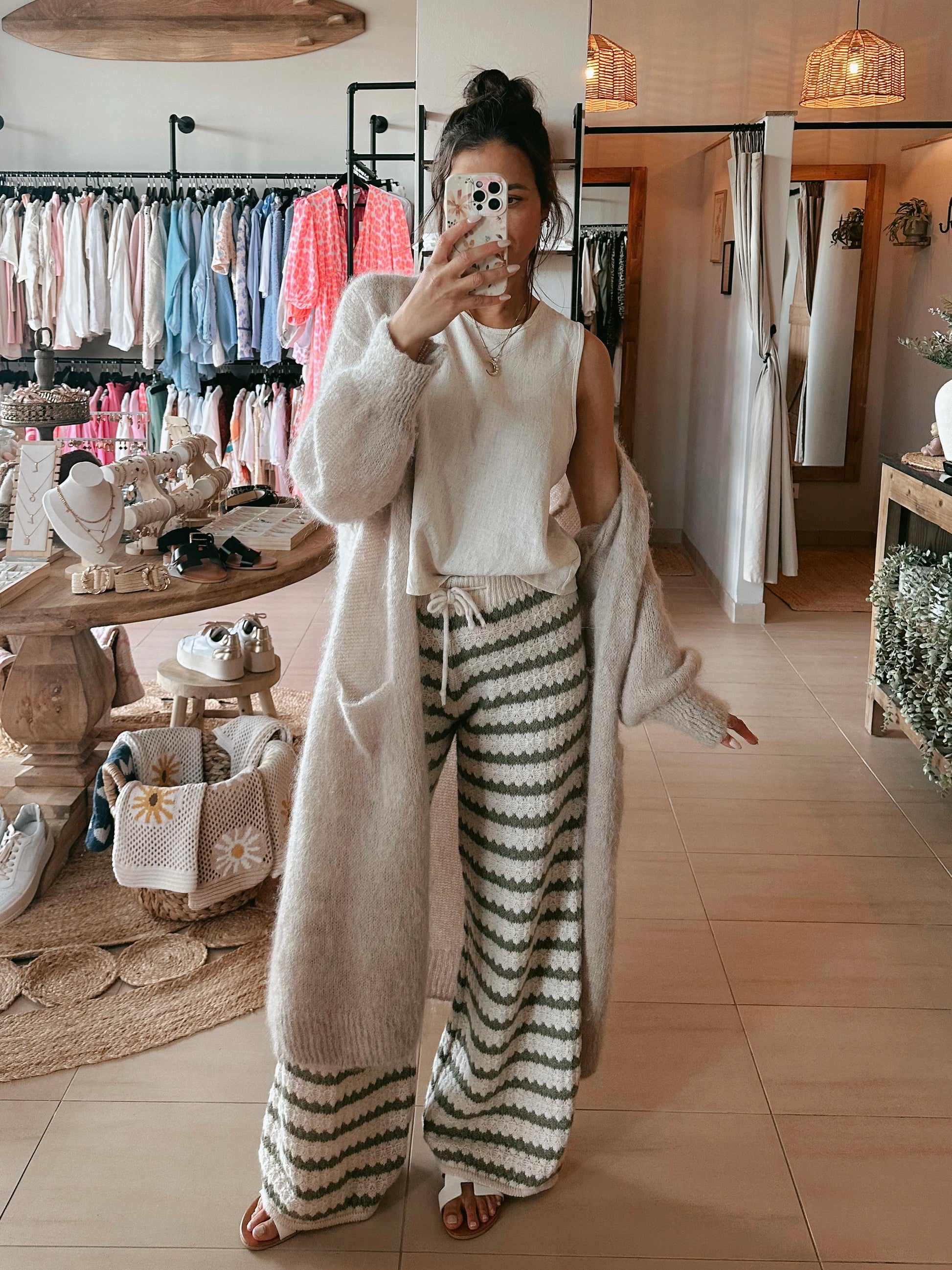 Strickhose Olive