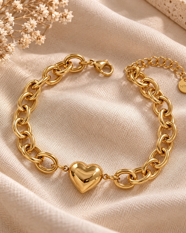 Golden Heart Armband