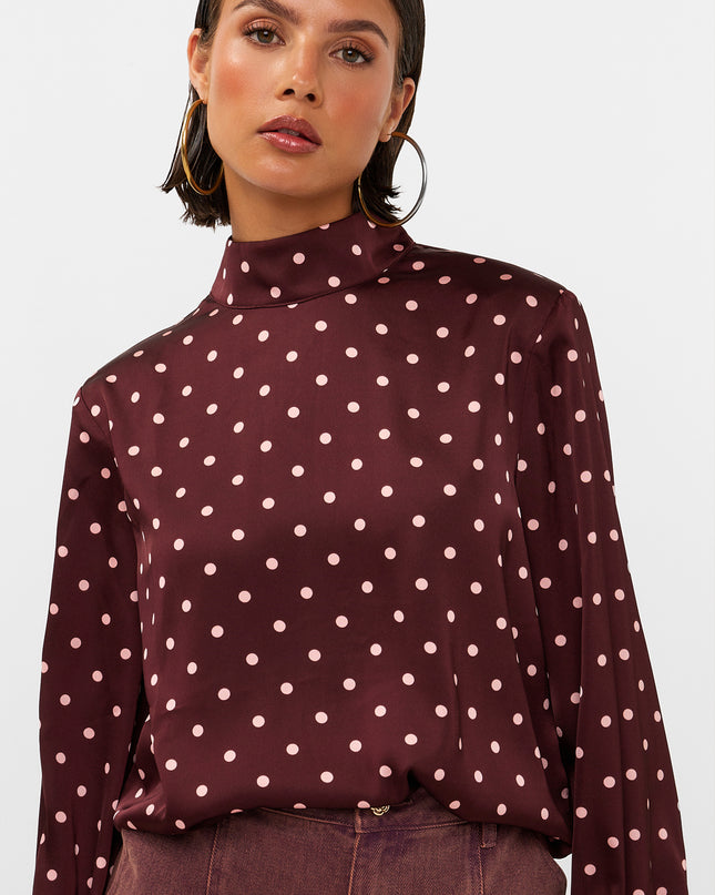Studio Amaya Selya Bluse Bordeaux