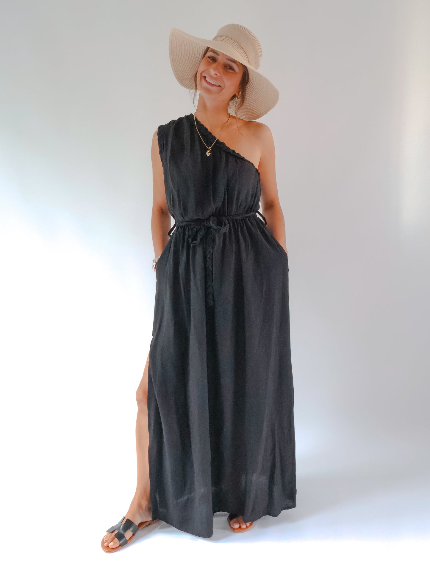 Romina Oneshoulder Schwarz