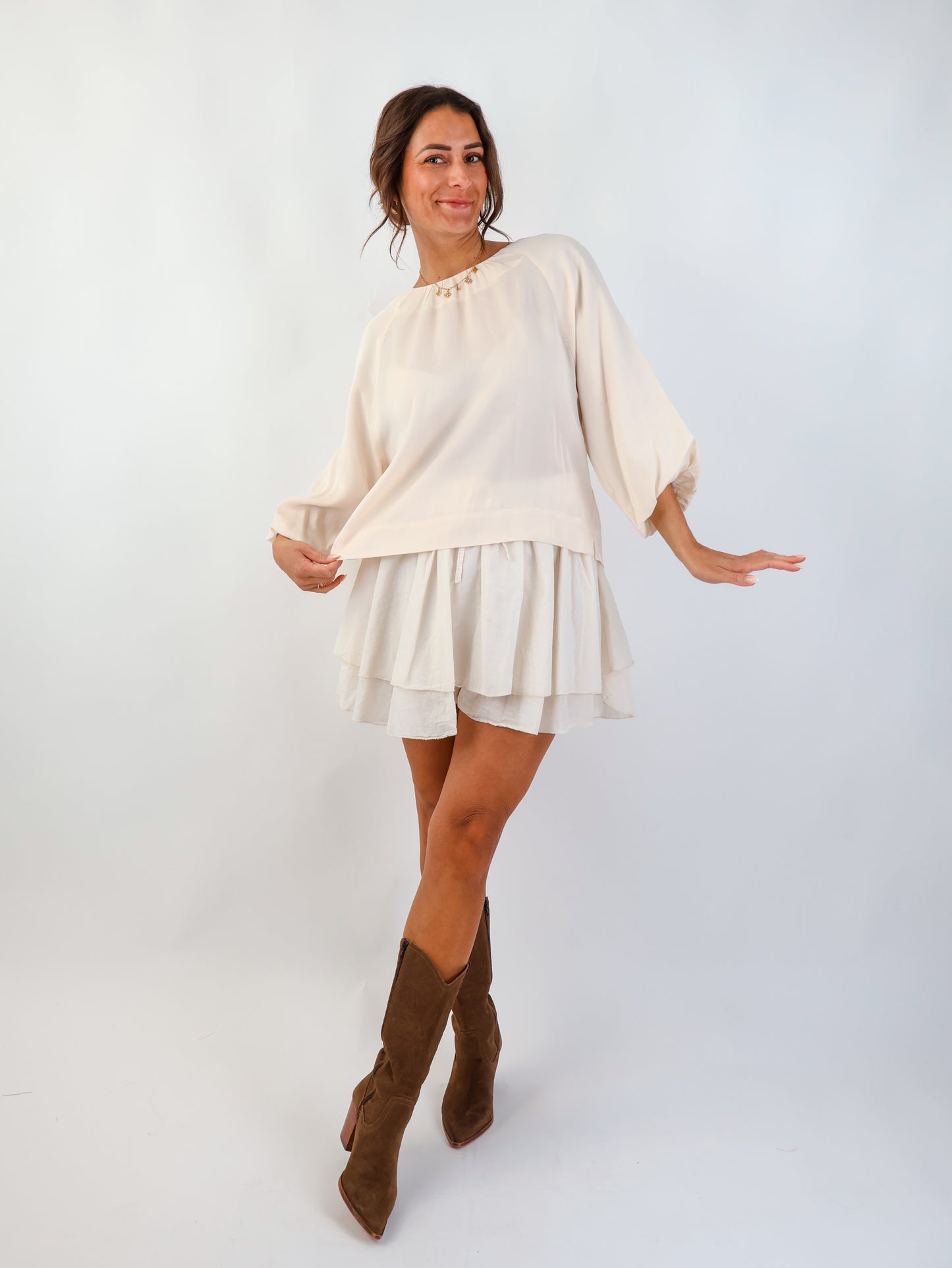 Smith&Soul Lyocell Bluse Beige