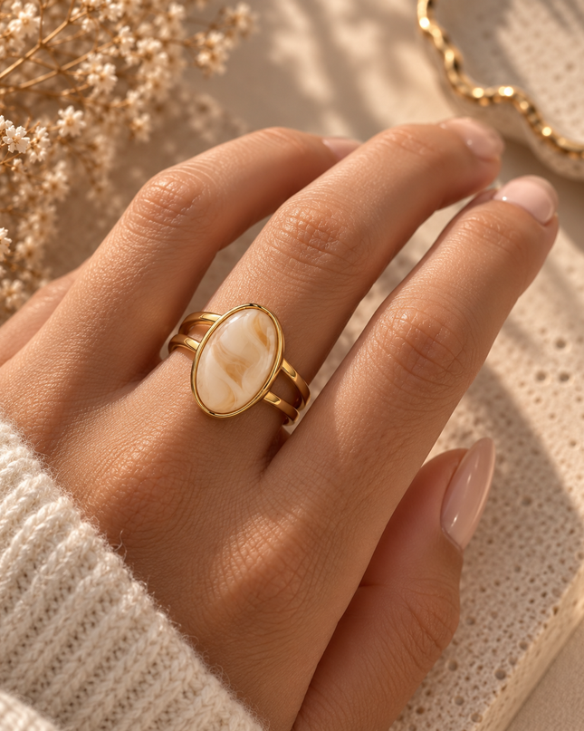 Golden Ivory Ring