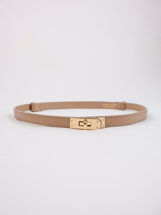 Taillengürtel 100% Leder Beige