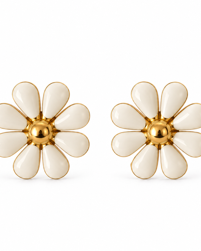Ohrringe White Daisy