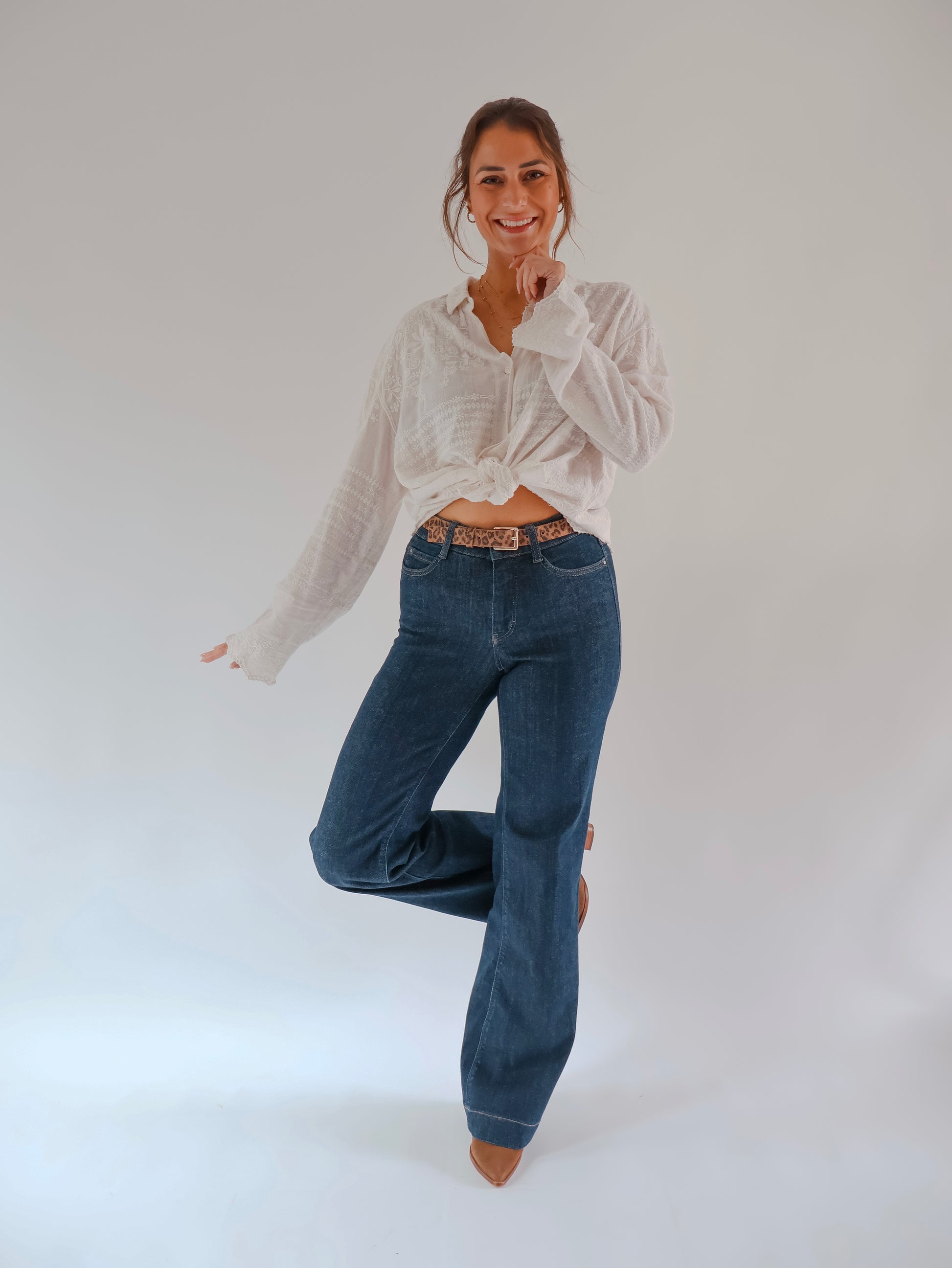 Mac Wide Leg Dream Hose authentisch