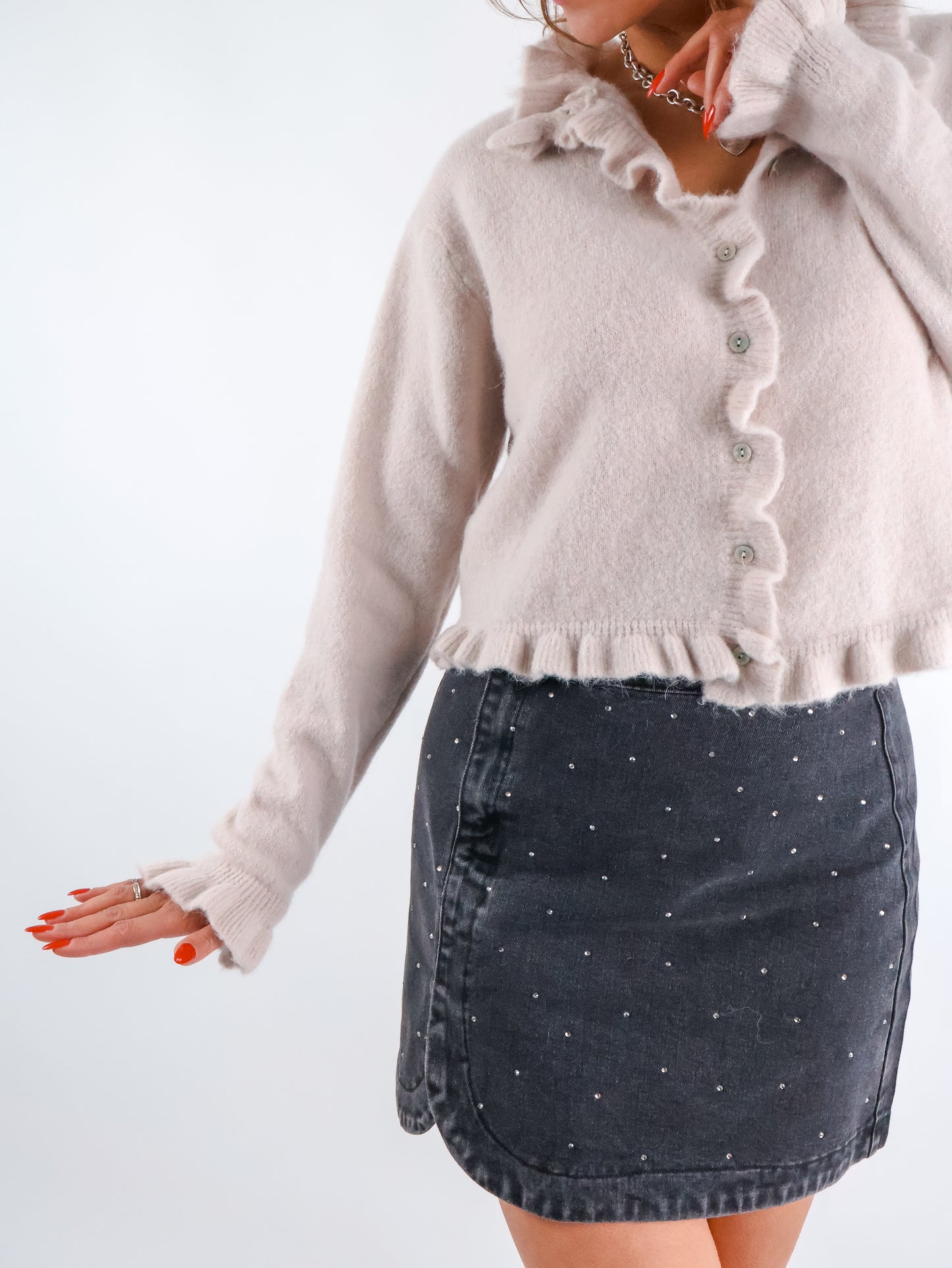 Alicia Strickjacke Stone