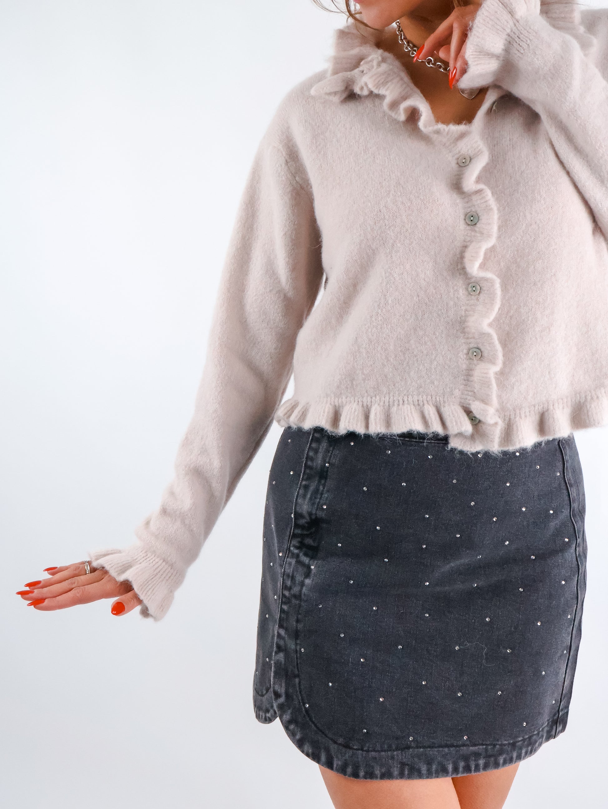 Alicia Strickjacke Stone