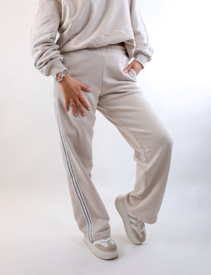 Smith&Soul Sweatpants with side Stripes Sand