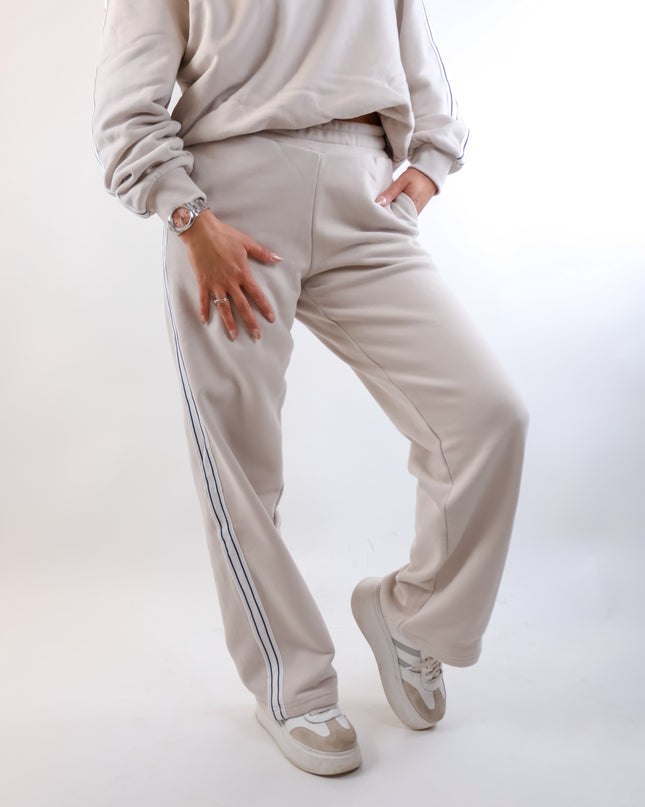 Smith&Soul Sweatpants with side Stripes Sand