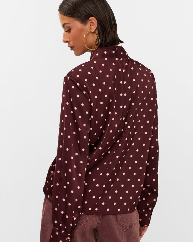 Studio Amaya Selya Bluse Bordeaux
